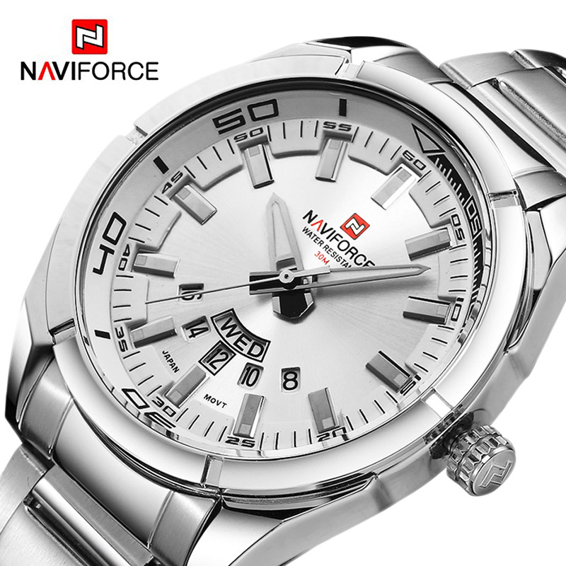 Luxury Watch Maker - NAVIFORCE Brand Men Watches Full Steel